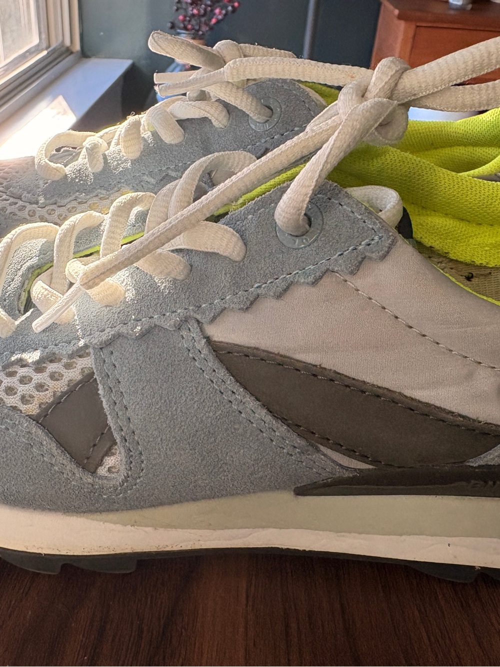 Bimba y Lola Light Gray & Lime Green Sneakers - Picture 4 of 4